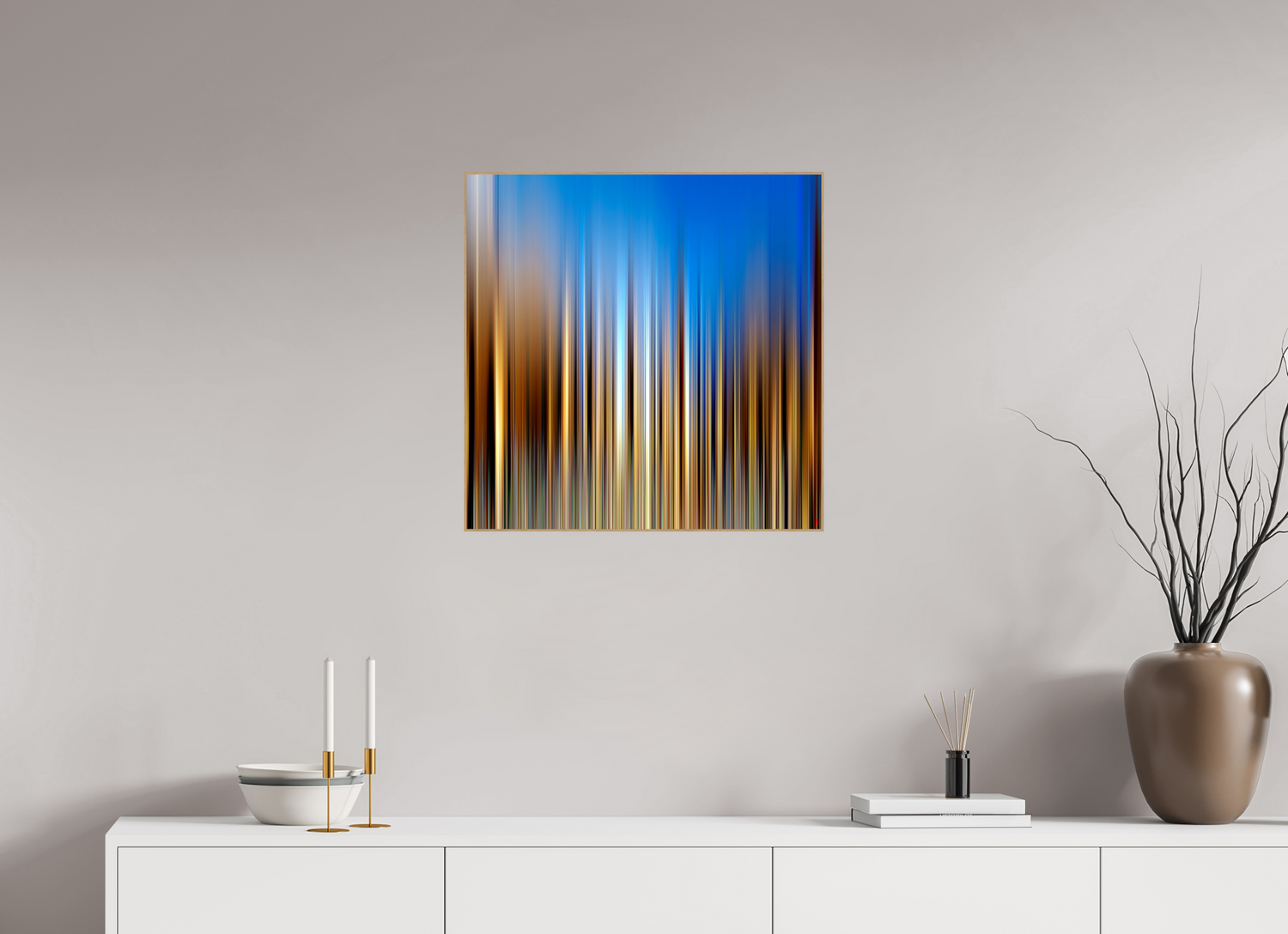 60 x 60 cm, Foto in ArtBox aus Massivholz Eiche natur RED³ PH Ayondele II