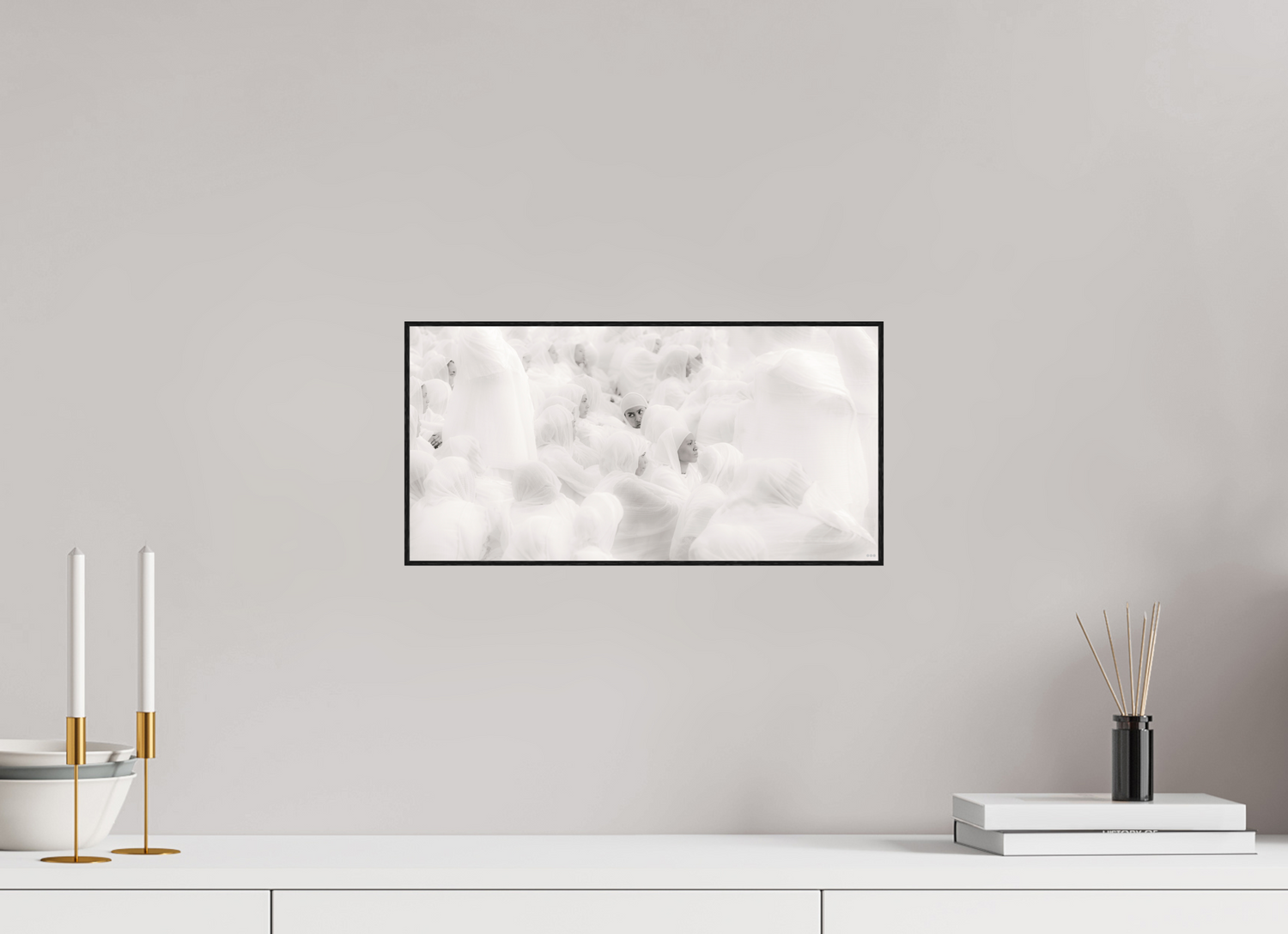 40 x 20 cm, Foto in ArtBox aus Massivholz Eiche schwarz RED³ PH Malia V