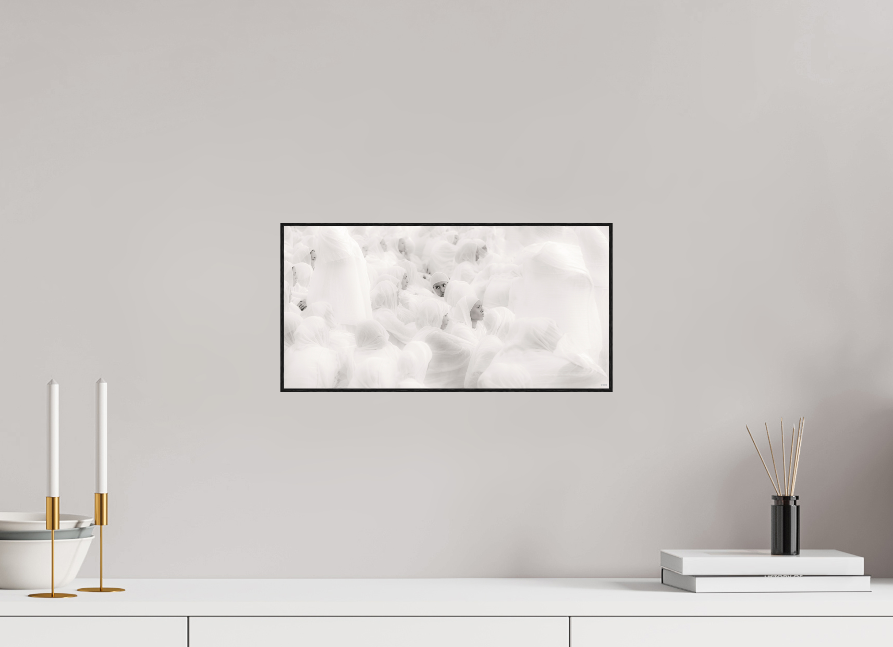 40 x 20 cm, Foto in ArtBox aus Massivholz Eiche schwarz RED³ PH Malia V