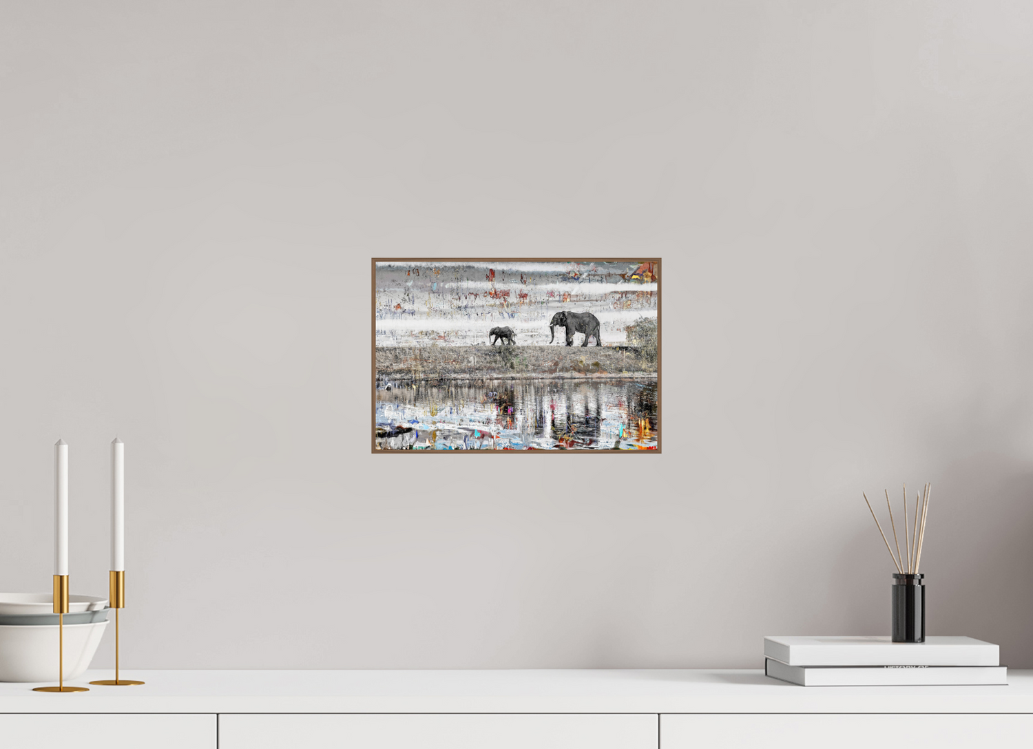 30 x 20 cm, Foto in ArtBox aus Massivholz Nussbaum RED³ WC Akuji I