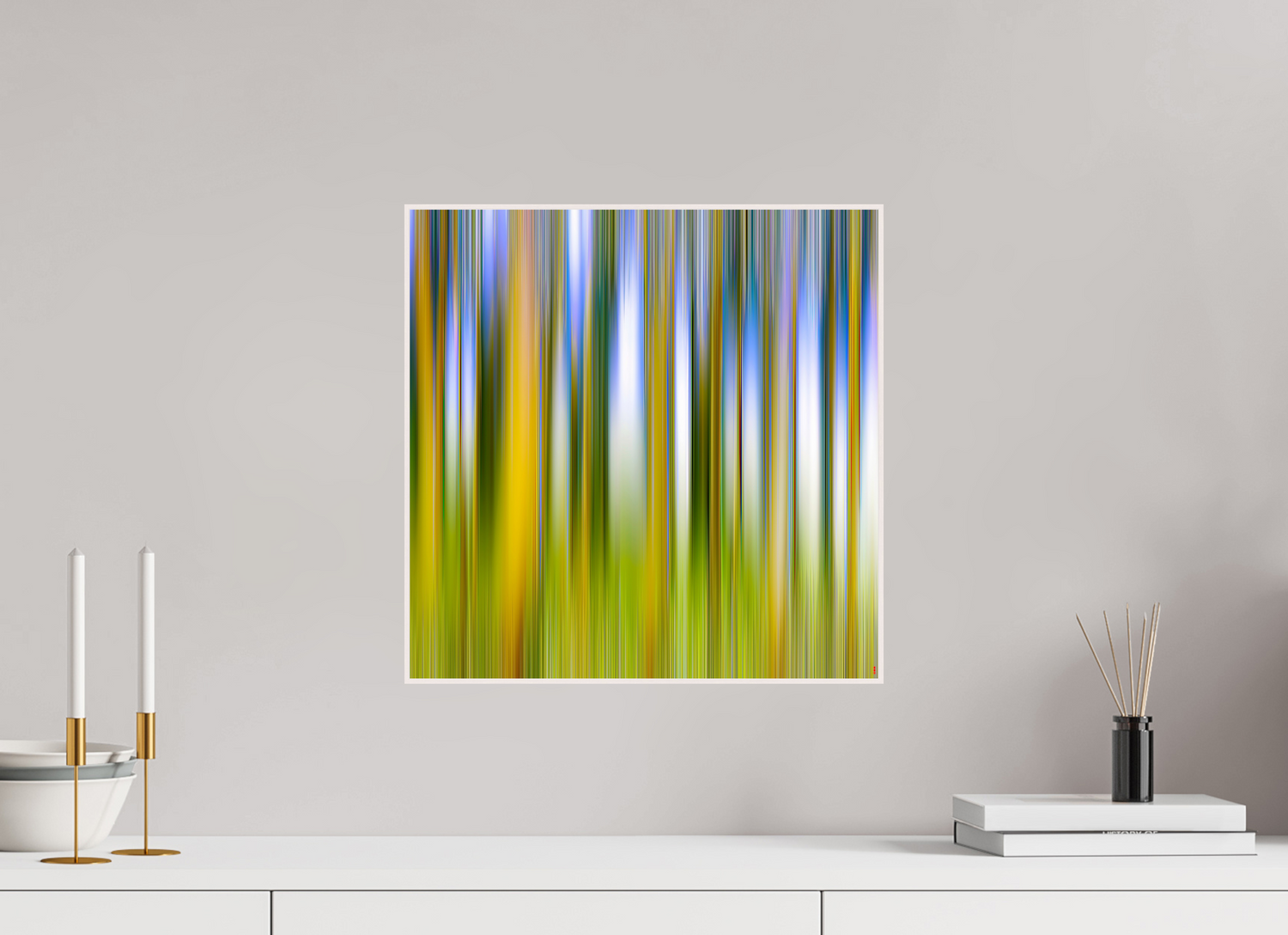 40 x 40 cm, Foto in ArtBox aus Massivholz Ahorn weiß RED³ PH Ayashe II