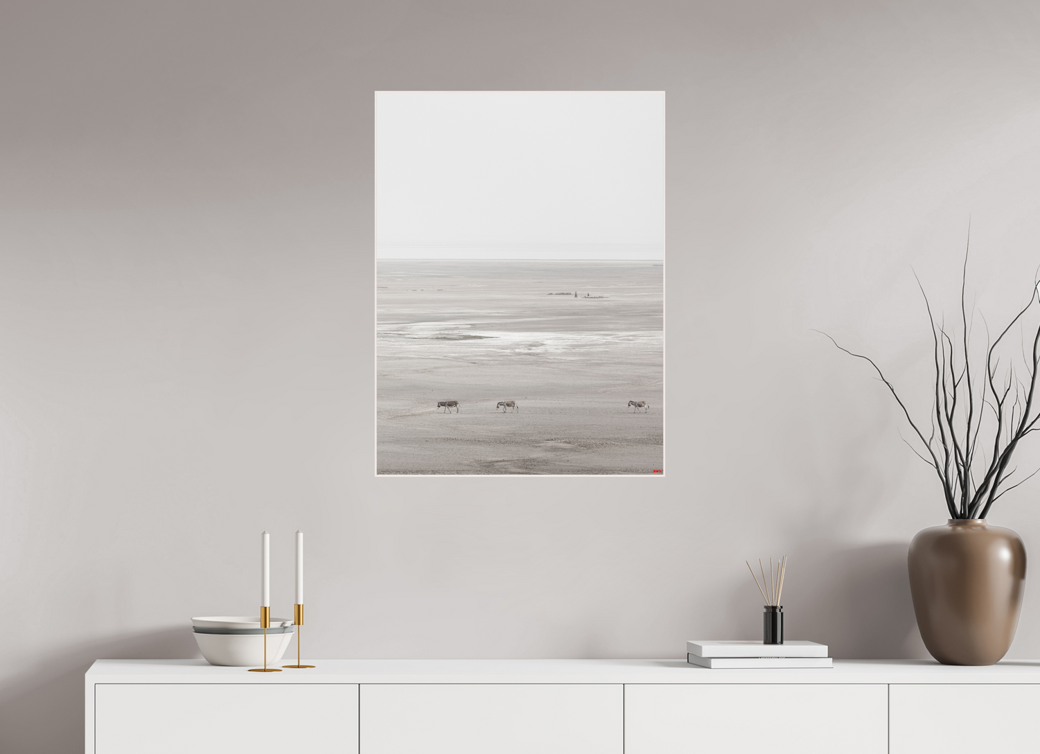 60 x 80 cm, Foto in ArtBox aus Massivholz Ahorn weiß RED³ PH Danai III
