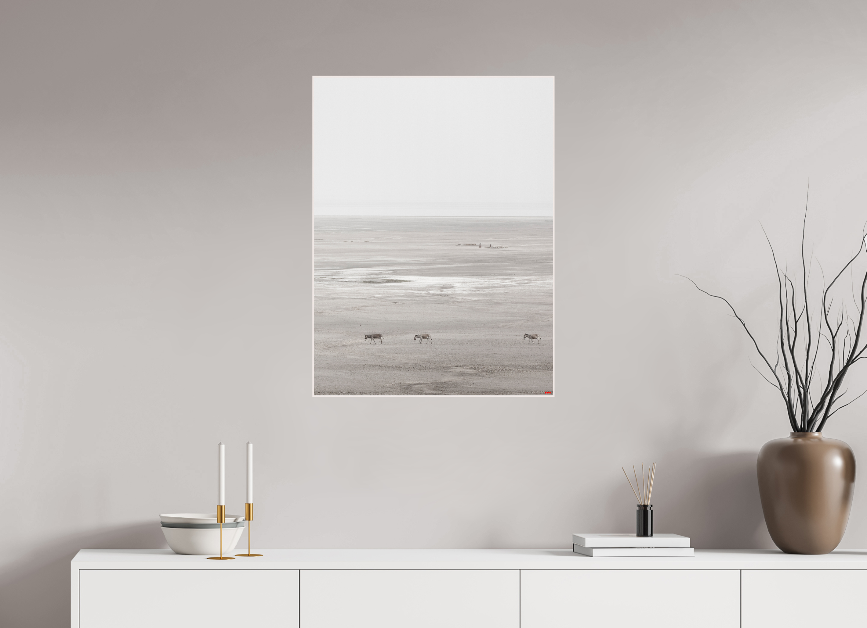 60 x 80 cm, Foto in ArtBox aus Massivholz Ahorn weiß RED³ PH Danai III