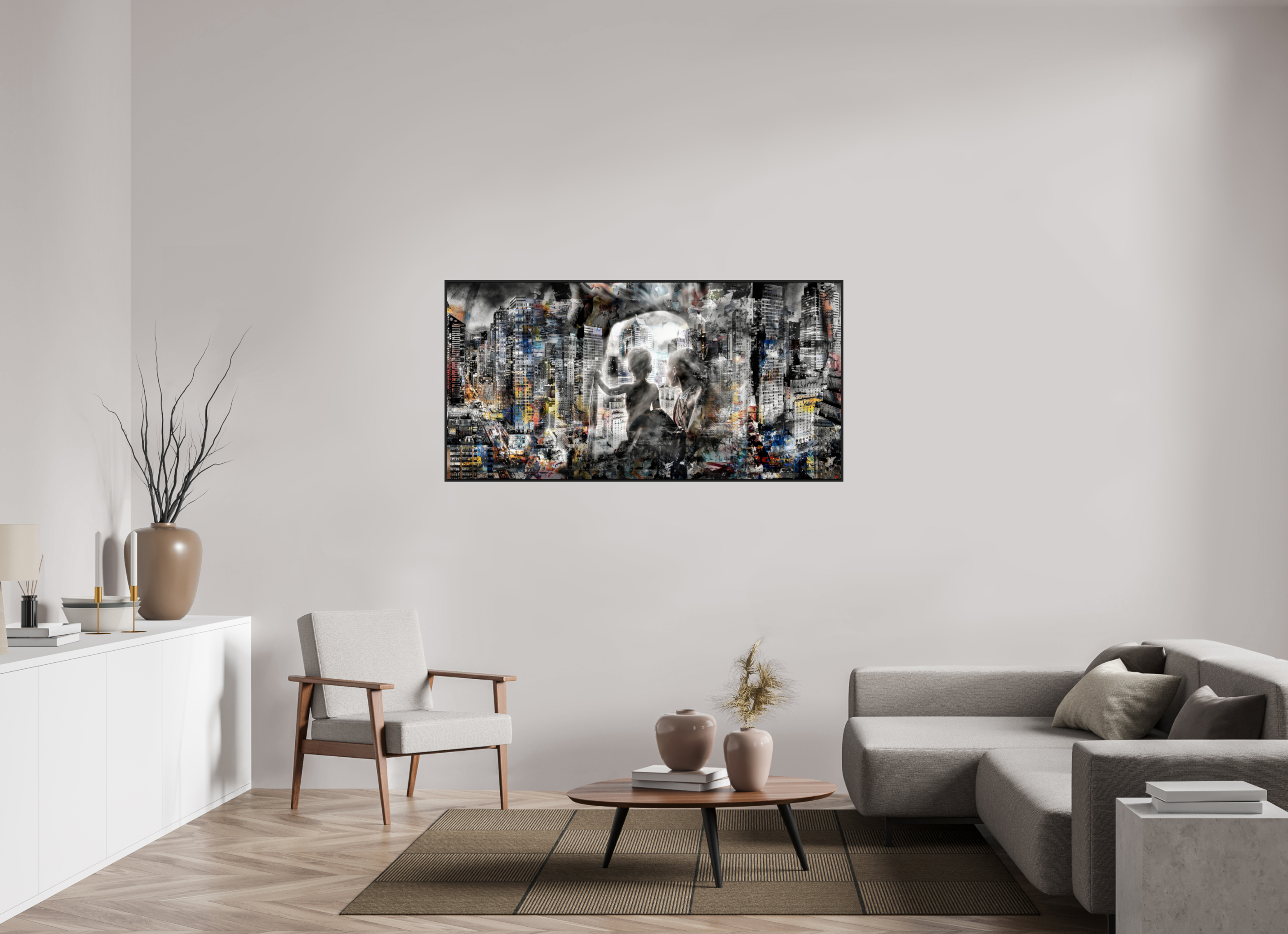 160 x 80 cm, Schattenfugen-Rahmen schwarz &amp; 2mm Acrylglas FA HP Sukama V