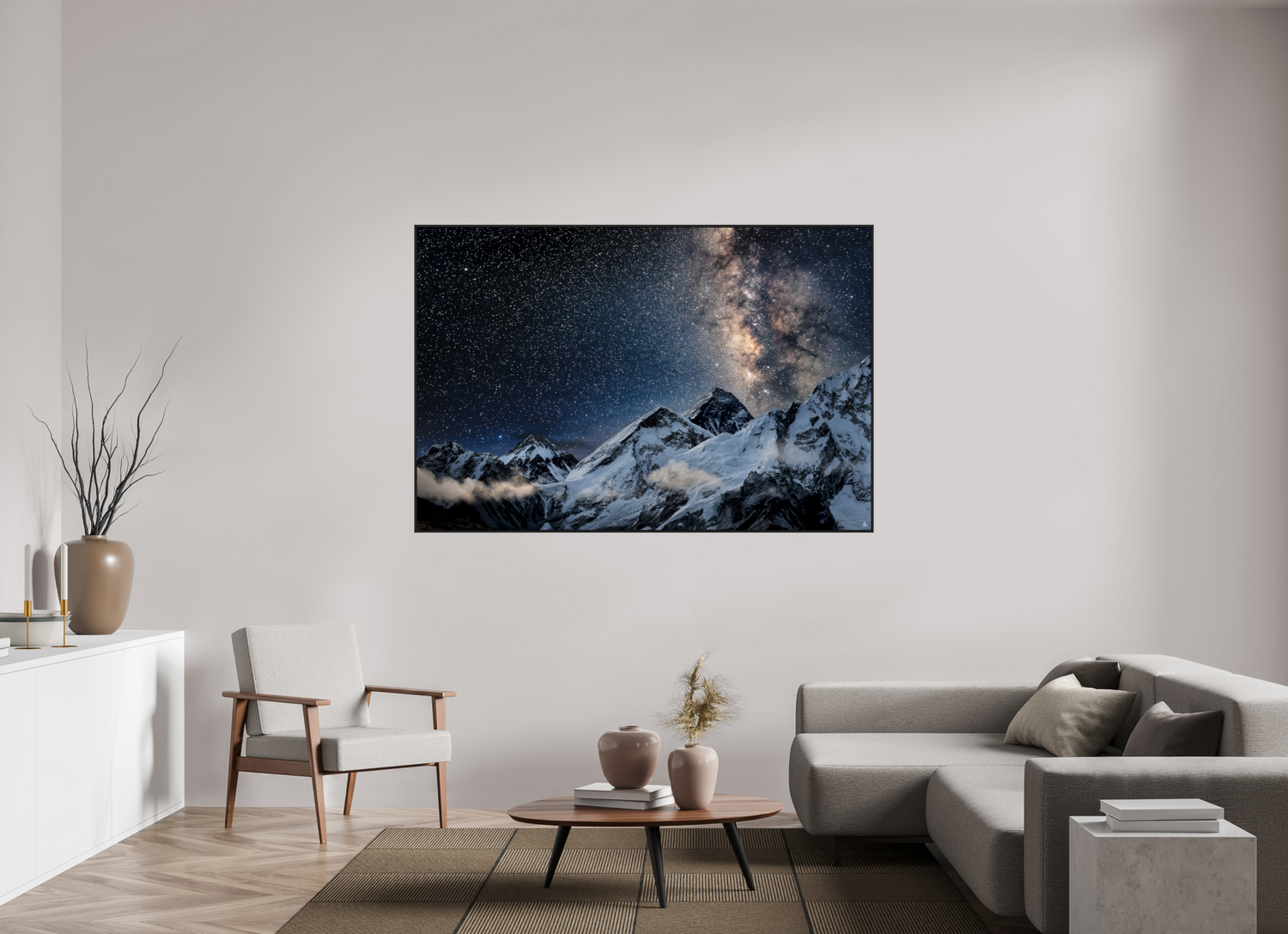 180 x 120 cm, Schattenfugen-Rahmen schwarz &amp; 2mm Acrylglas FA PH Sangmo I