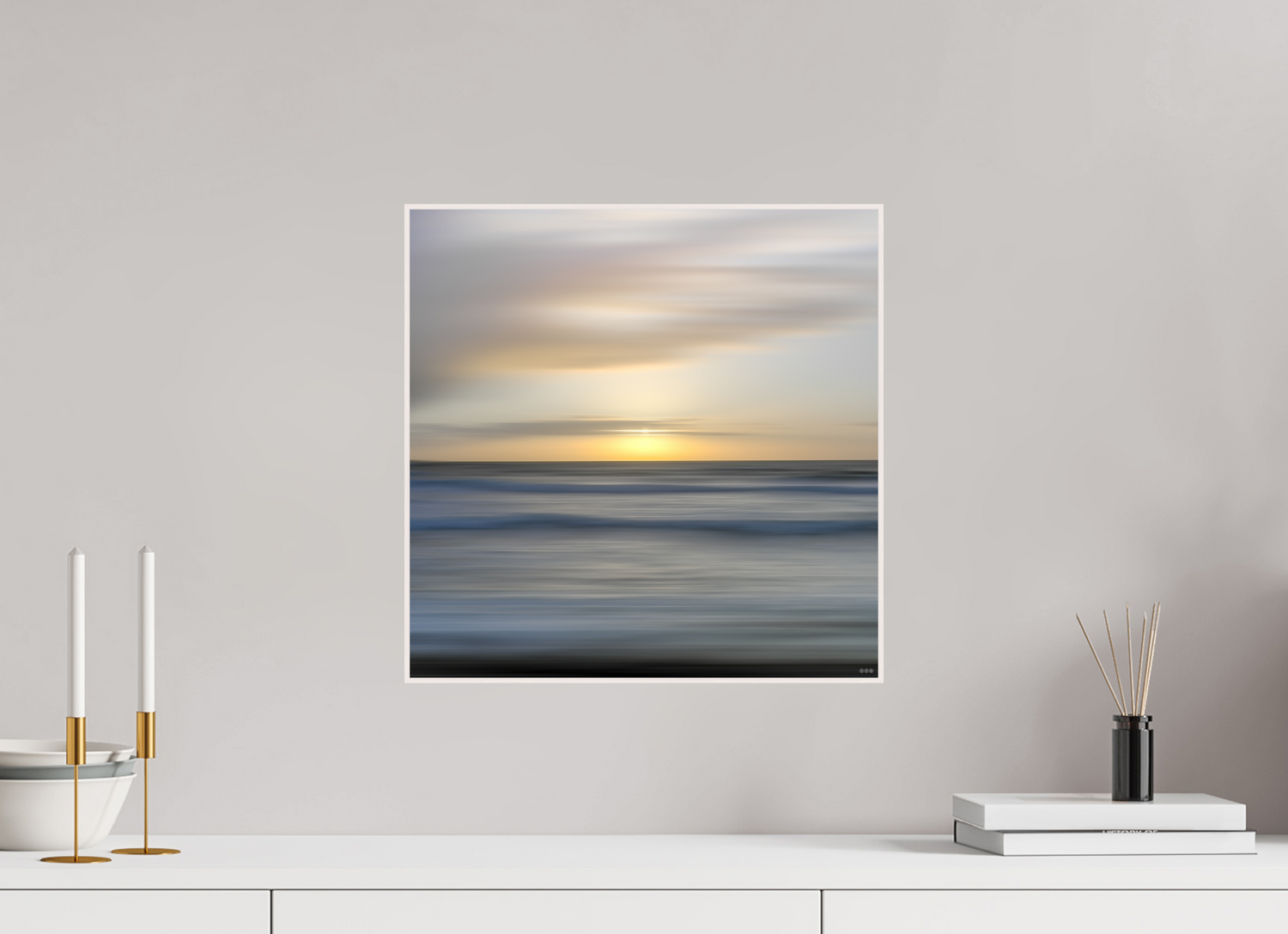 40 x 40 cm, Foto in ArtBox aus Massivholz Ahorn weiß RED³ PH Salome II