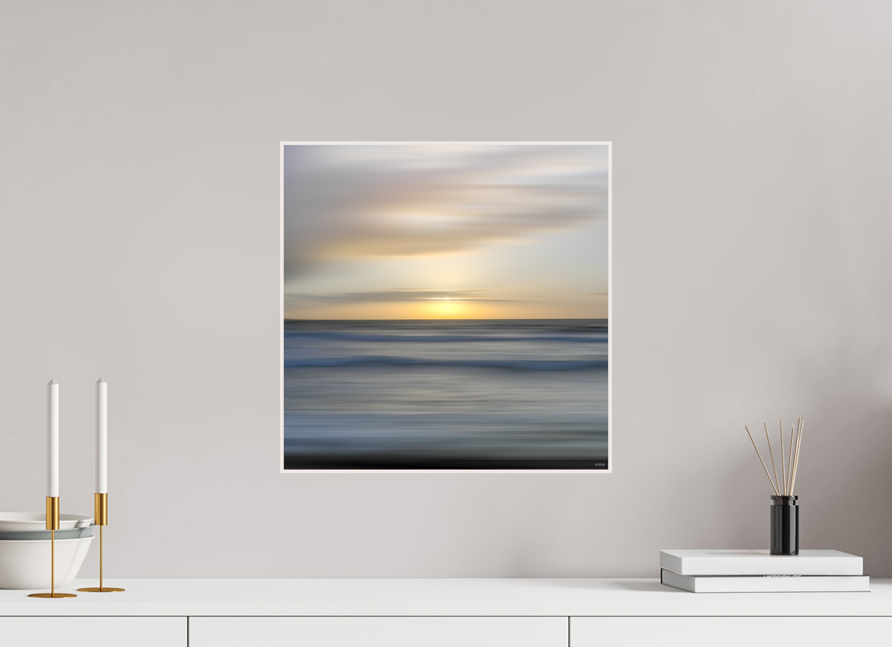 40 x 40 cm, Foto in ArtBox aus Massivholz Ahorn weiß RED³ PH Salome II