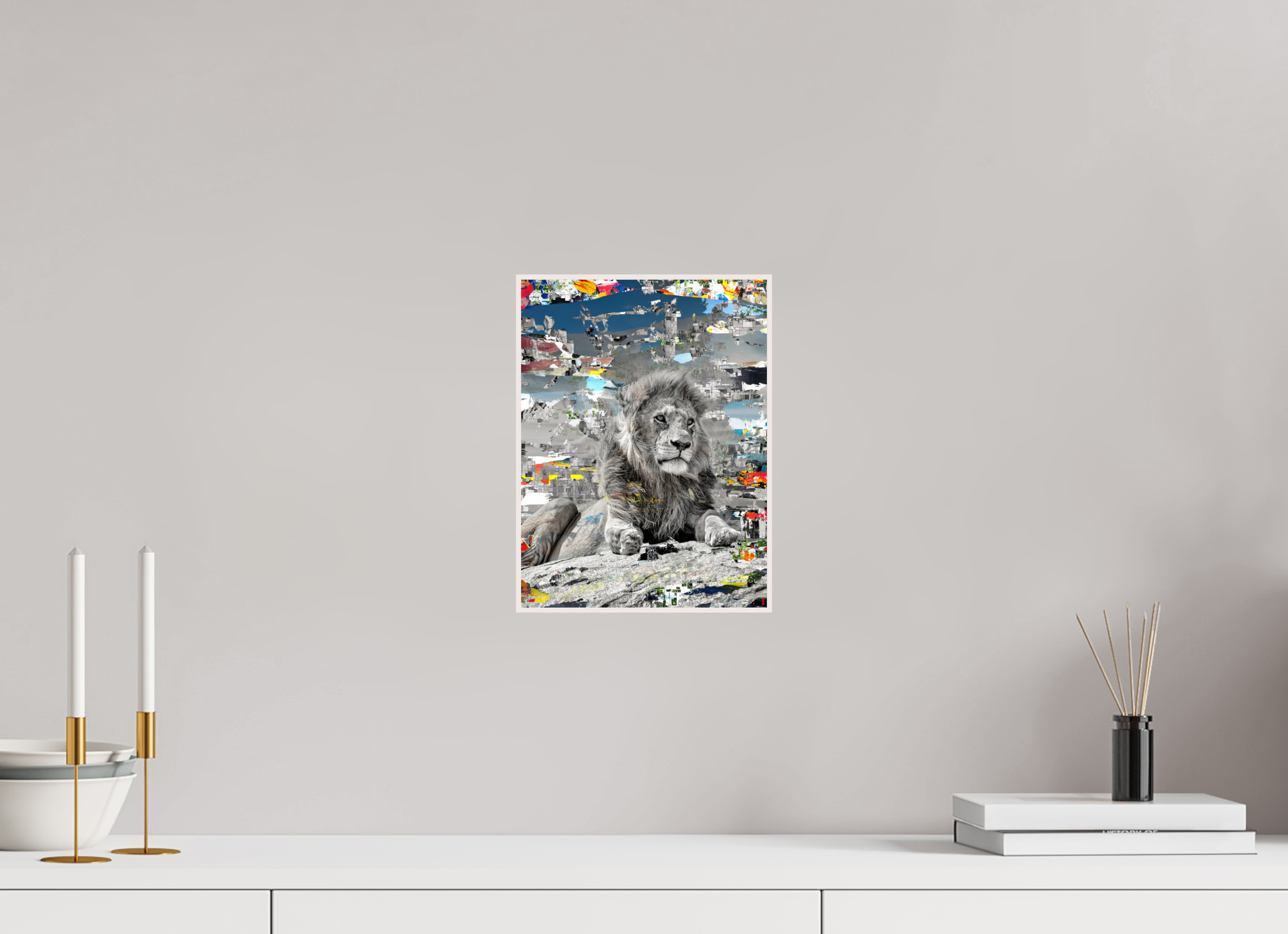 21 x 28 cm, Foto in ArtBox aus Massivholz Ahorn weiß RED³ WC Jabari III